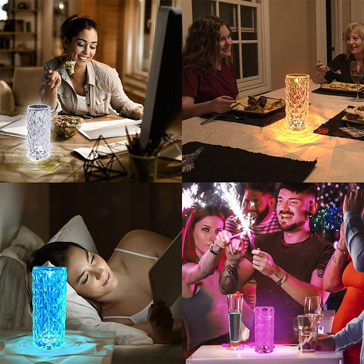 3 or 16 Colors LED Crystal Table Lamp