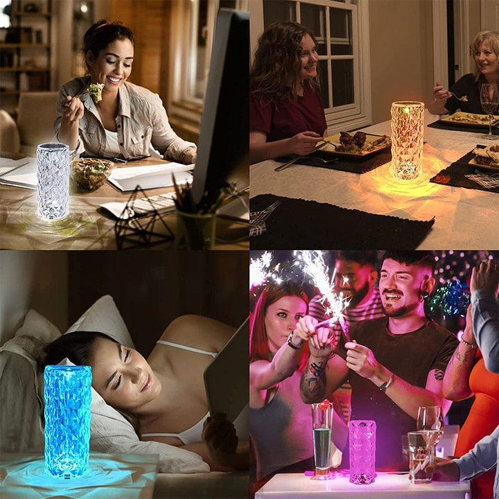 3 or 16 Colors LED Crystal Table Lamp