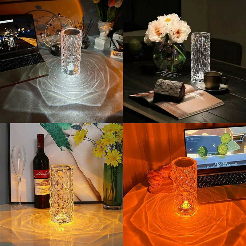 3 or 16 Colors LED Crystal Table Lamp