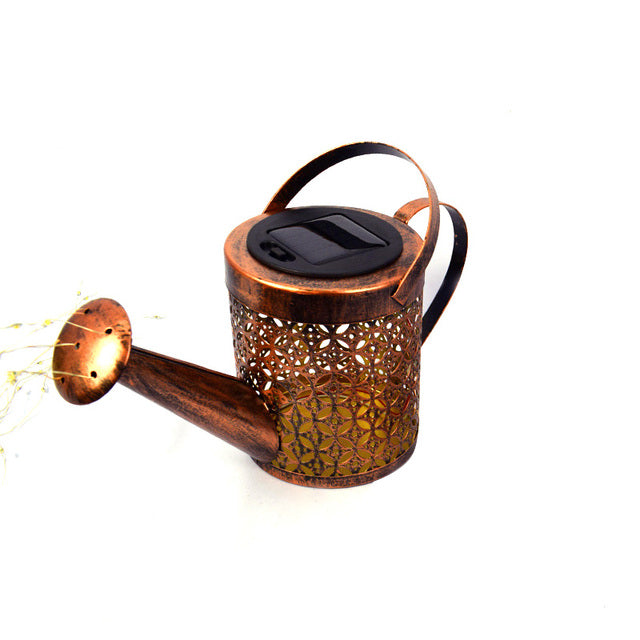 Solar Powered Vintage Watering Can