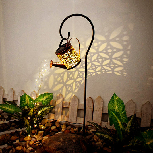 Solar Powered Vintage Watering Can