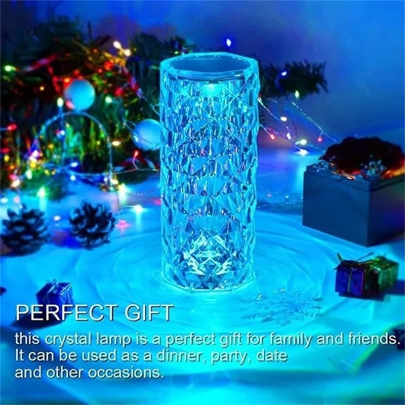 3 or 16 Colors LED Crystal Table Lamp