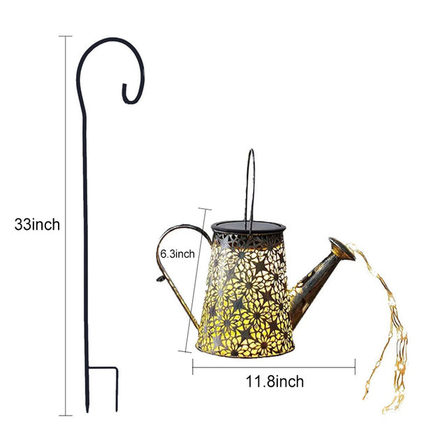 Solar Powered Vintage Watering Can